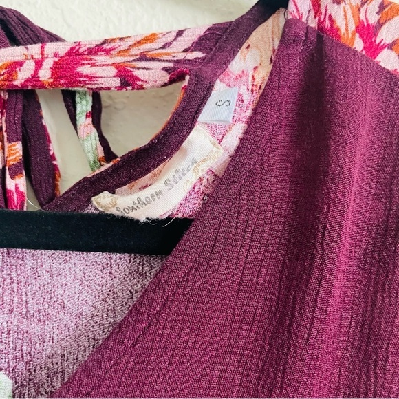 Southern Stitch woman’s boho long sleeve blouse top size S floral gauzy flowy - Picture 5 of 9